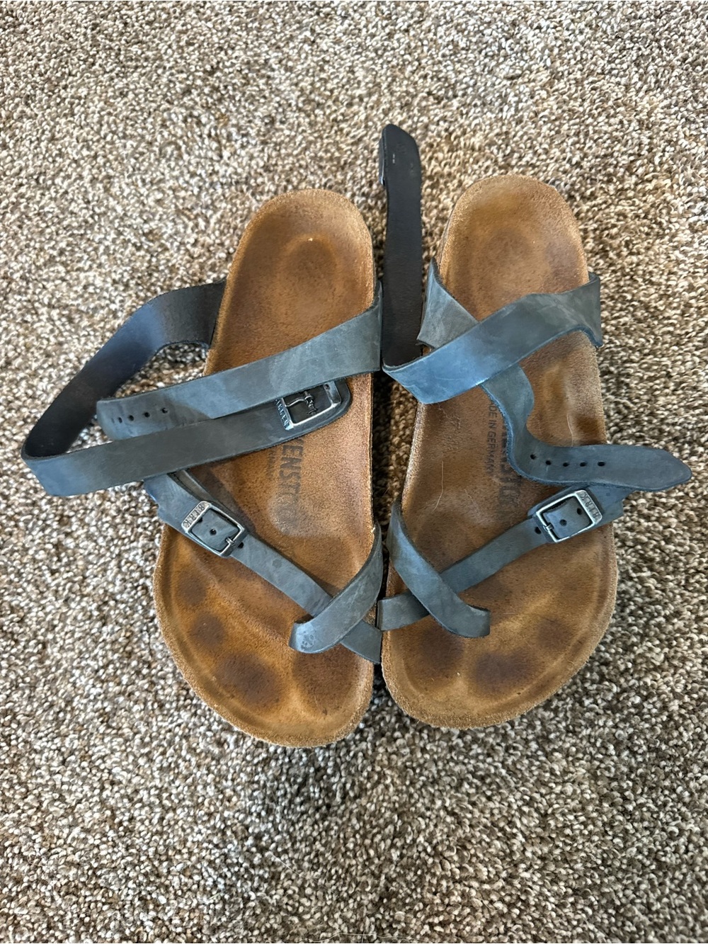 Birkenstock Strappy Sandals in Charcoal